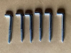 Tradera 6st vinkelkrokar, krokar, byggnadsvård> Krokar, Handtag & Beslag