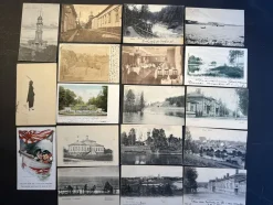 Tradera Nordiska Länder<18st vykort brefkort 1901 & framåt stämpel & frimärke Finland Ryska frimärken