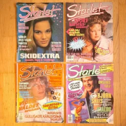 Tradera Starlet 4 tidningar nr 3 & 23 1987 nr 11 & 16 1988 80-tal Bon Jovi, Uggla mm> Tidskrifter