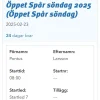 Tradera Startplats Vasaloppet öppet spår söndag> Startplatser