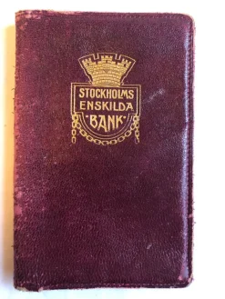 Tradera Reklamprylar<Stockholm Enskilda Bank Gammal plånbok i skinn