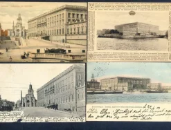 Tradera Allmänna Motiv<Stockholm Slottet 7gamla vykort flertalet sända före 1910 därav 4i färg