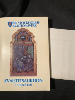 Tradera Priskuranter & Kataloger<Stockholms auktionsverk auktionskatalog