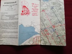 Tradera Stockholms Spårvägs Linjer karta från 1955> Grafik, Kartor & Tryck