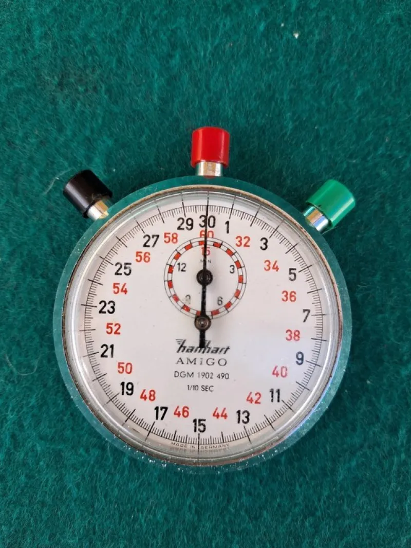 Tradera Stoppur Hanhart Amigo (tyska)^ Tidtagarur