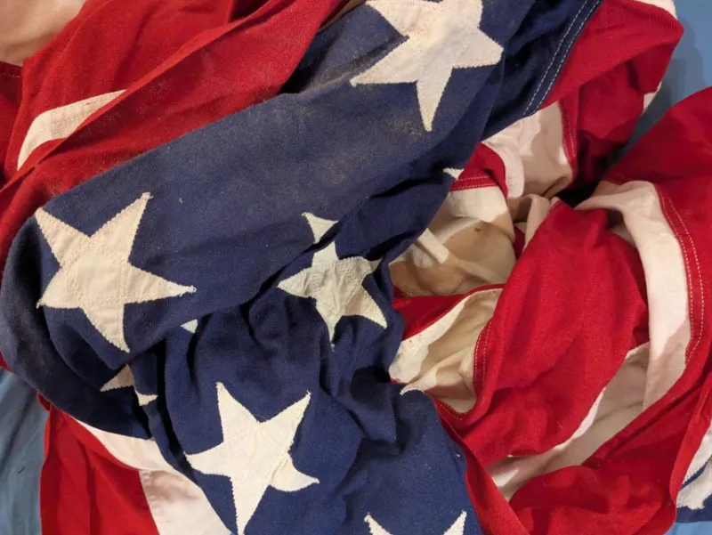 Tradera STOR(!) amerikansk flagga. 290x140cm^ Merchandise