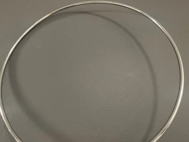 Tradera Affärsverksamhet<Stor Ø40cm Vintage Ring Kromad Stålring för upphängning 80-tal Design Retro