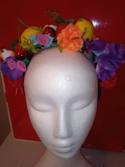 Tradera Hårsmycken & Diadem<Stor Headpiece Hårblomma körsbär Rockabilly Pinup Raggare Tiki