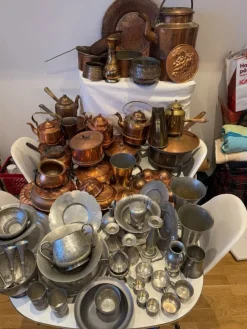 Tradera Stor samling av antika koppar- och tennföremål> Kopparföremål