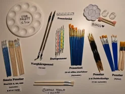 Tradera Stort penselset^ Konstnärstillbehör