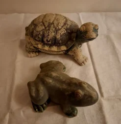 Tradera Trädgårdsdekorationer<Större [groda och sköldpadda] - Trädgård
