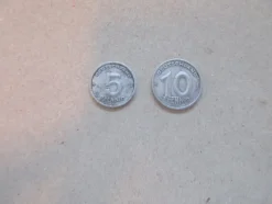 Tradera Östtyskland / DDR 5 och 10 pfennig (1949)^ Utländska Mynt