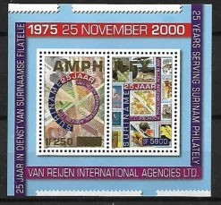 Tradera Suriname 2000 Frimärksjubileum 2v i block^ Sydamerika & Karibien