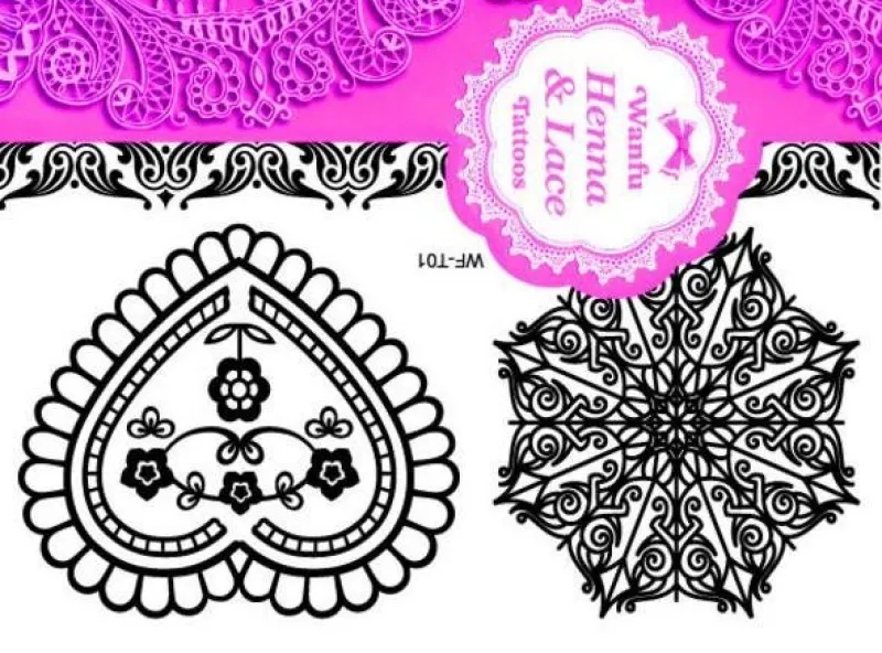 Tradera SVART Engångs Tatuering / BLACK Temporary Tattoo^ Tatuering