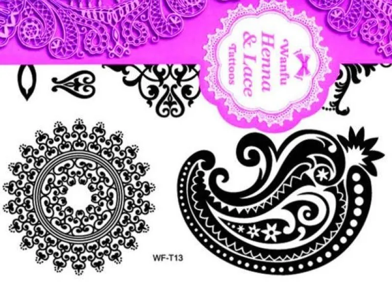 Tradera SVART Engångs Tatuering / BLACK Temporary Tattoo^ Tatuering