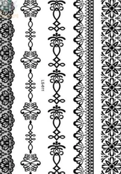 Tradera SVART Engångs Tatuering / BLACK Temporary Tattoo^ Tatuering