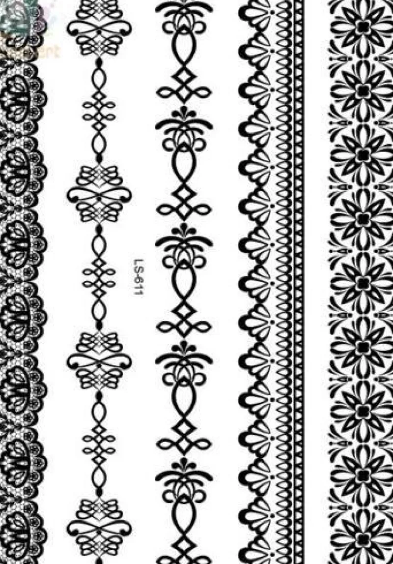 Tradera SVART Engångs Tatuering / BLACK Temporary Tattoo^ Tatuering