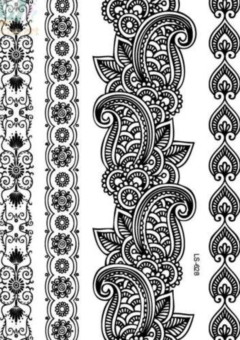 Tradera SVART Engångs Tatuering / BLACK Temporary Tattoo^ Tatuering