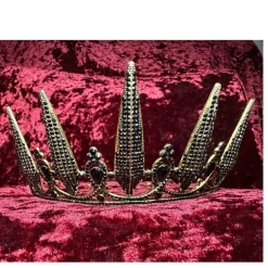 Tradera Hårsmycken & Diadem<Svart Tiara Krona Nyår Burlesque Bal Nyår Goth Maskerad Party Drottning Kung