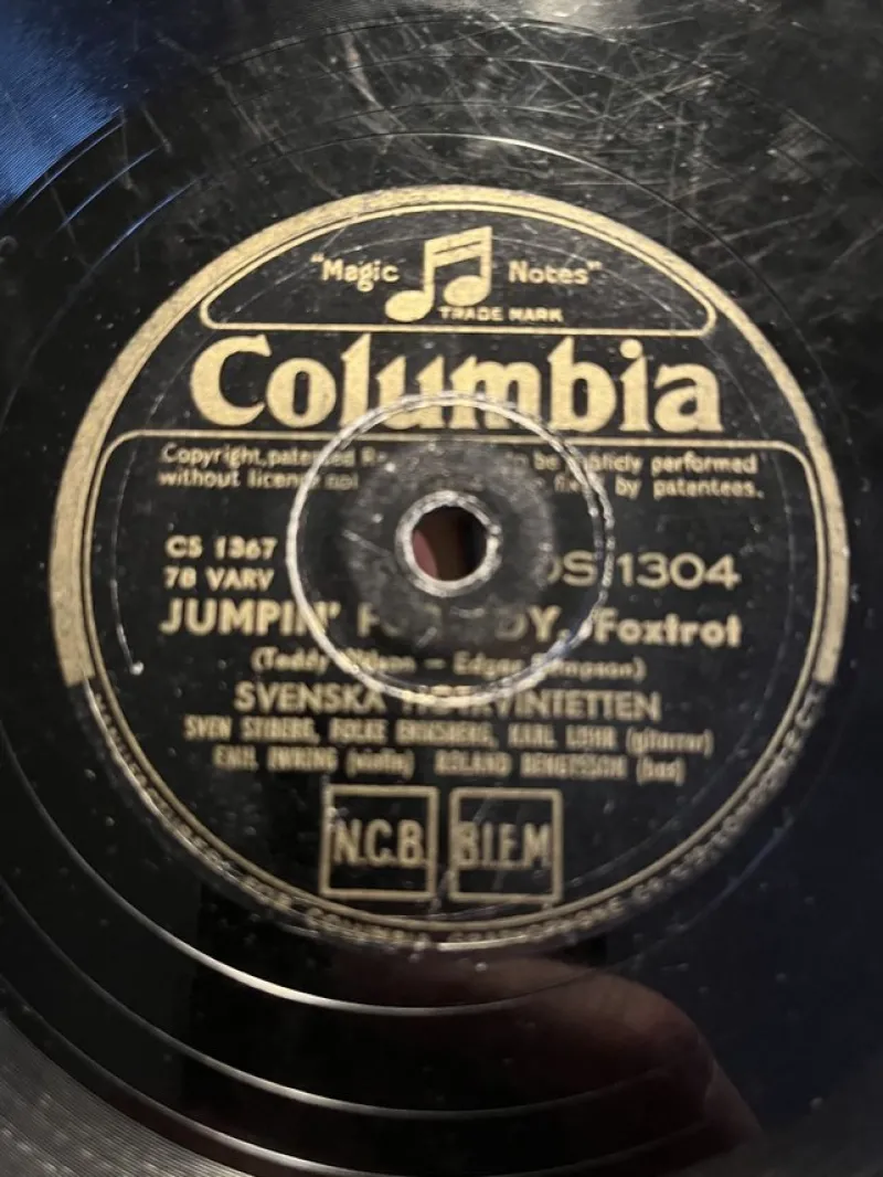 Tradera Svenska Hotkvintetten. Columbia DS 1304.^ Stenkakor