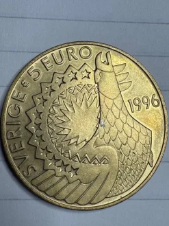 Tradera Svenskt 5 Euro-minne från 1996 med Selma Lagerlöf^ Euromynt & Sedlar
