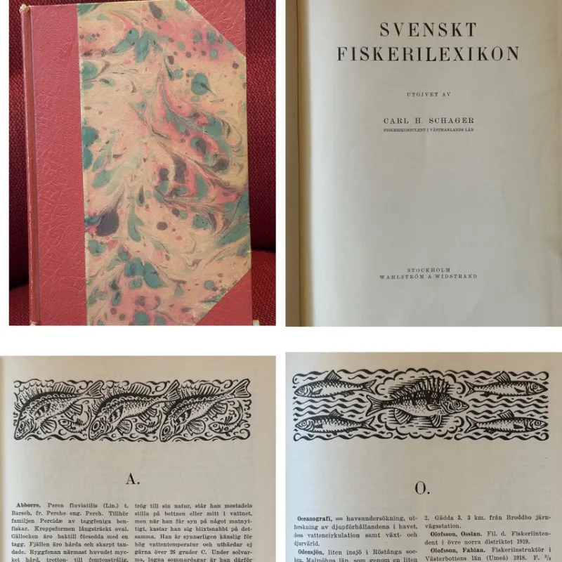 Tradera Svenskt Fiskerilexikon, Utgivet av Carl H Schager, 1920> Sport & Fritid