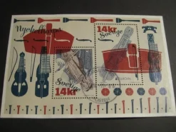 Tradera SVERIGE - Europa 2014-Nyckelharpa / BL41 / Stämplat block^ Sverige