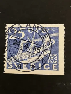 Tradera SVERIGE - Postverket 300 år / 25 öre ultramarin / Östra Ämtervik^ Sverige