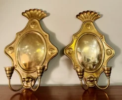 Tradera SWEDISH GRACE LJUSAPPLIQUER VÄGGLAMPETTER MÄSSING> Tenn & Mässing