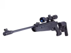 Tradera Skytte<SWISS ARMS LUFTGEVÄR 4,5MM + 4 X 40 KIKARSIKTE, 10 JOULE inkl: Väska