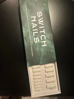 Tradera Manikyr, Hand- & Fotvård<Switch nails White unicorn ballerina/short