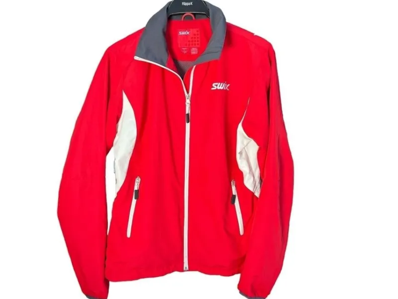 Tradera Längdåkning<Swix Teknisk Längdåkningsjacka Dam Storlek Large Röd Vit