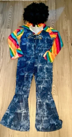 Tradera 70-tals Disco Kostym med Afroperuk^ Maskeradkläder