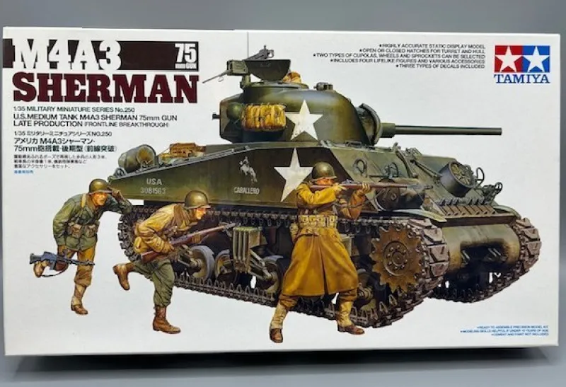 Tradera Tamiya M4A3 Sherman 1:35 skala - Militärmodellbyggsats^ Plastbyggsatser