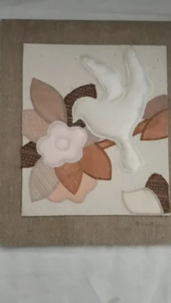 Tradera tavla hantverk FREDSDUVA 80-tal^ Dekorationer