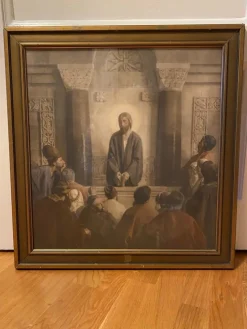 Tradera Tavla med ikon, retro, vintage, Jesus, gammal !J Skovgaard 1915> Ikoner & Religiösa Föremål