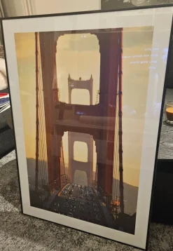 Tradera Tavla, ram 101x71 cm - Golden Gate Bridge^ Ramar