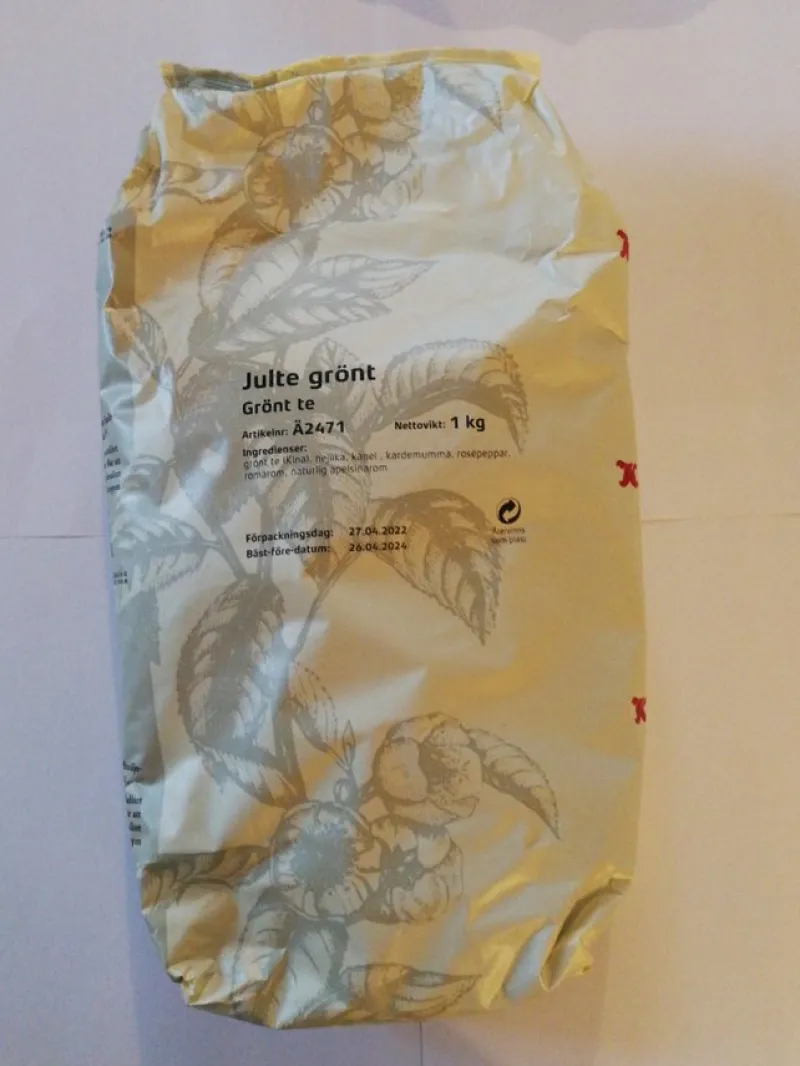Tradera Te Lösviktste 1 kg Grönt julte i oöppnad påse från Kahls Te^ Kaffe & Te