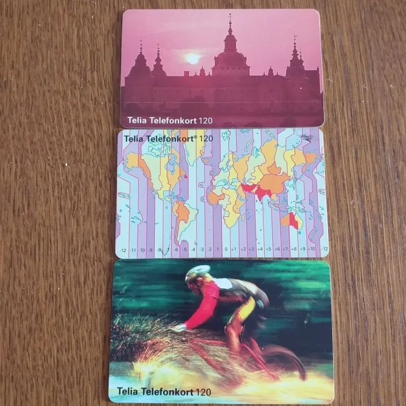 Tradera Telefonkort<Telia Telefonkort 120 - 3 st