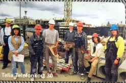 Tradera Telefonkort<Telia Telefonkort 30 markeringar Retro Foto Bygg programmet i Gymnasiet