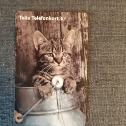 Tradera Telefonkort<Telia Telefontkort 30 - Söt Kattmotiv