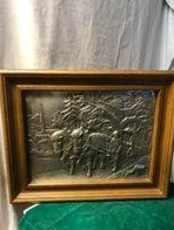 Tradera Tenntavla Timmerkörning i skog> Allmoge