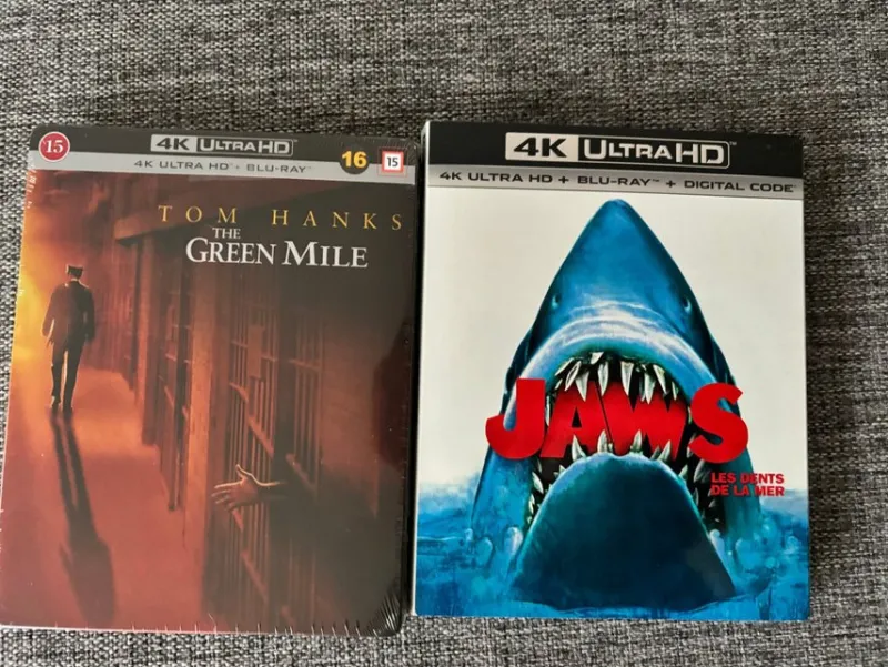 Tradera The Green Mile & Jaws 4K Ultra HD Blu-ray Steelbook> 4k Ultra Hd
