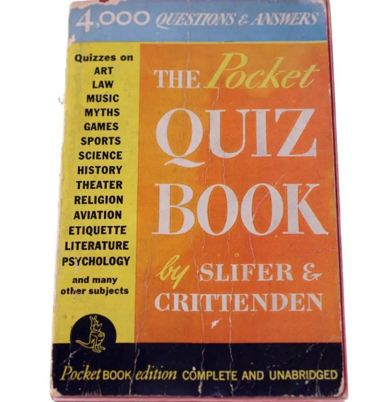Tradera The Pocket Quiz Book by Slifer and Crittenden-published 1941-English language> Korsord & Korsordsrelaterat