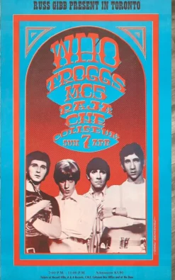 Tradera THE WHO TROGGS MC5 TORONTO 1968 PHOTO POSTER^ Musikposters
