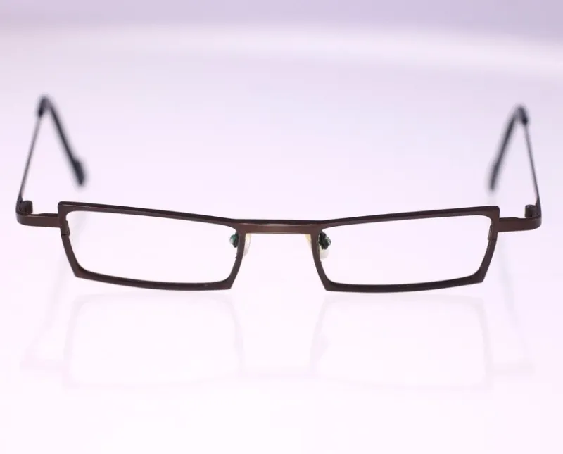 Tradera Theo Belgium XM 98 vintage eyeglasses brown metal frame-circa 1990s-NO lenses> Glasögon & Tillbehör