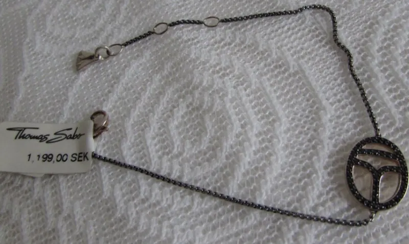 Tradera Övriga Smycken<Thomas Sabo silverarmband Scarabé svärtat silver nytt armband Tags gåva