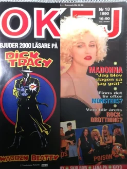 Tradera Tidningen OKEJ nr 18 1990^ Musiktidningar & Litteratur