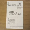 Tradera Tidtabeller<Tidtabell / Turlista Buss linje 57/ Söndag & Helgdag - Stockholm