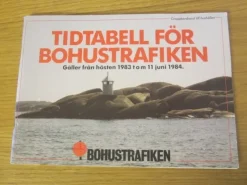 Tradera Tidtabeller<Tidtabell för Bohustrafiken - Hösten 1983 - 11 juni 1984